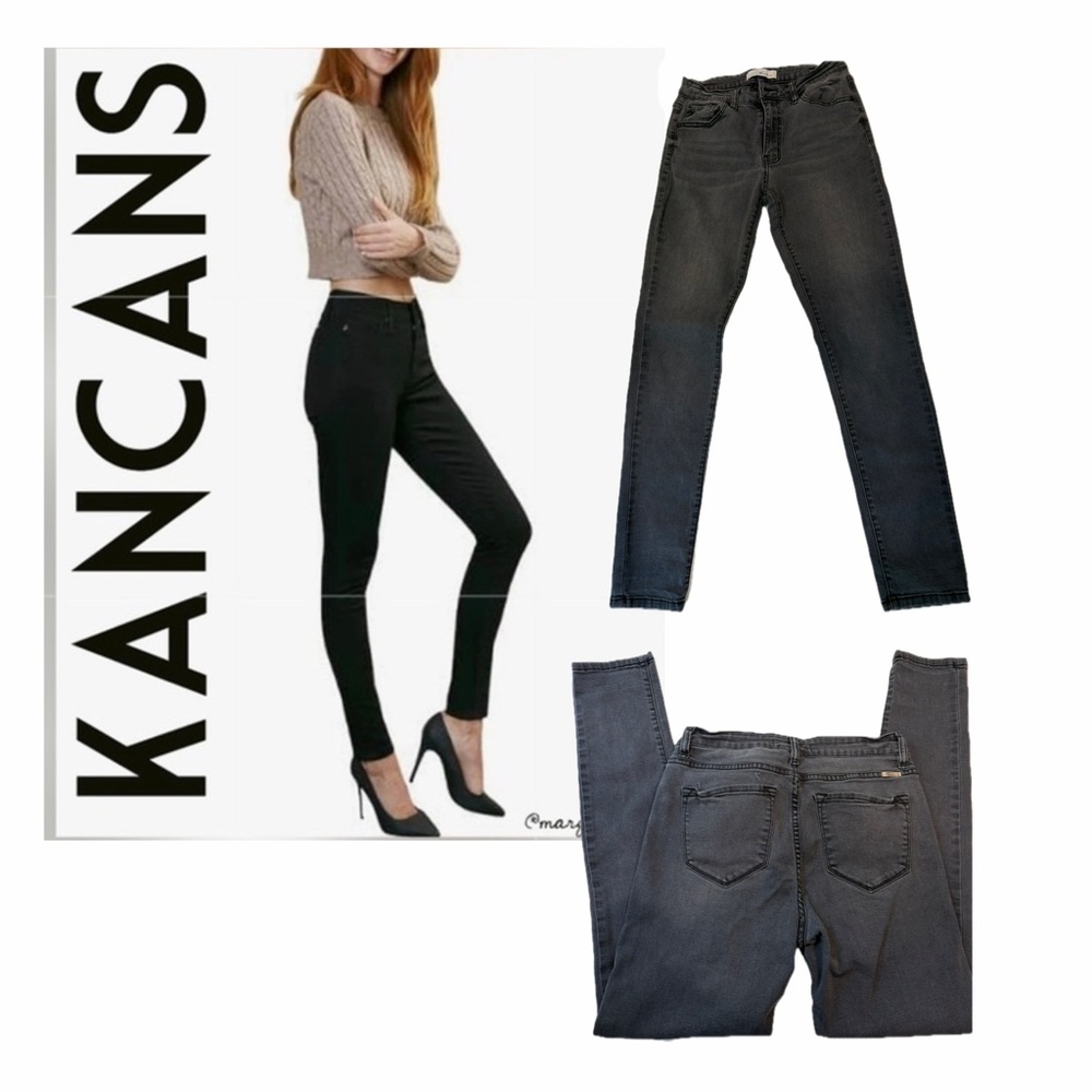 KanCan Women's Dark Gray‎ Skinny Jeans